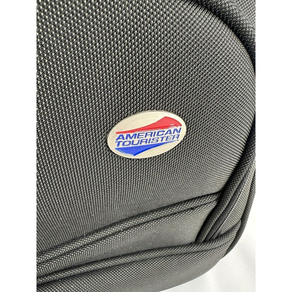 American Tourister Black Carry‎ On Bag with Shoulder Strap 15X10 Collapsible - Picture 7 of 9